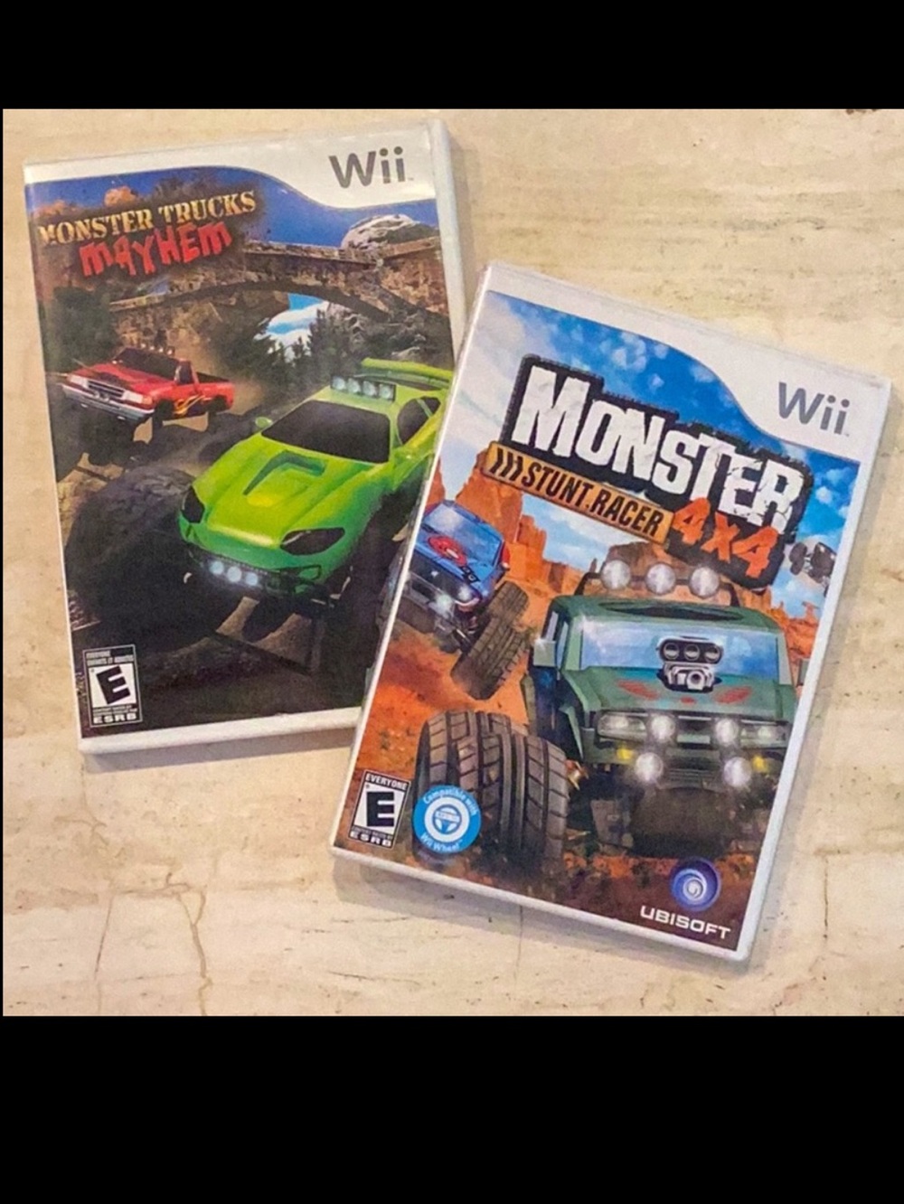 Monster Trucks Mayhem Wii Game & Monster Truck Stunt Racer Nintendo Wii Lot Of 2